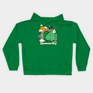 La La La La Llamucky- Funny Llama St. Pattrick's Day Kids Hoodie